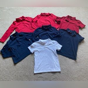 (7) Boys Girls Unisex Polo Shirt Uniform Size 6/7